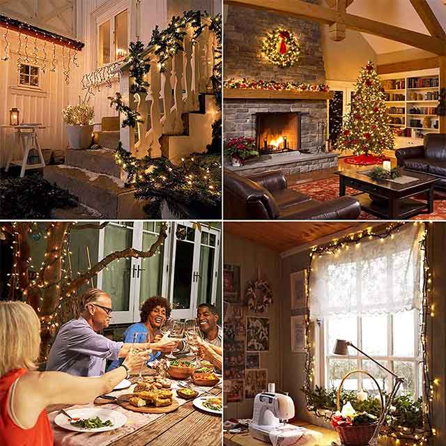 JMEXSUSS 200 LED Christmas Lights Indoor Outdoor, Warm White Christmas